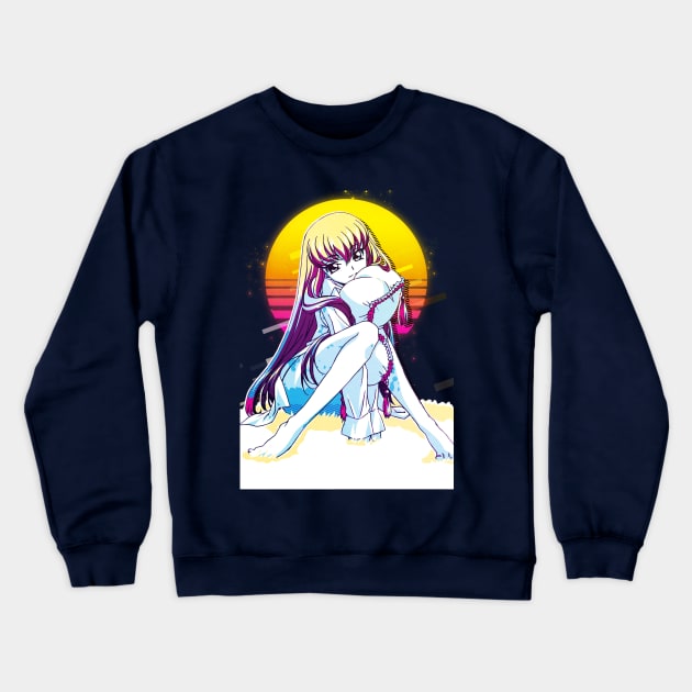 C.C - Code Geass Crewneck Sweatshirt by 80sRetro